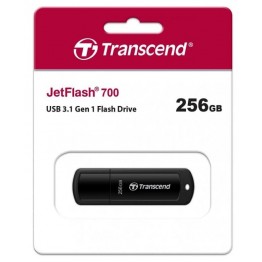 Stick de memorie Transcend JetFlash 700, 256 GB, USB 3.1, Negru